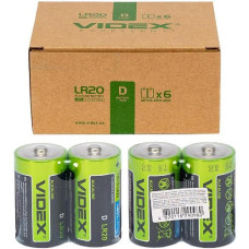 батарейка Videx Alkaline LR20  1x2 кор.  (12/144)