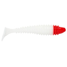 принада їстівний силікон Angry Baits Fatik 2" White Red Head UV,  9шт./уп.  АВ0290