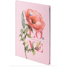 блокнот Axent Love А5, 96арк., тв. обкл., блок клітинка  8459-6 А  (1/20)