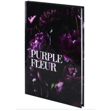 блокнот Axent Purple fleur А5, 96арк., тв. обкл., блок клітинка  8459-2 А  (1/20)