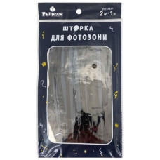шторка для фотозони Pelican 1х2м. "Глянцева фольга" чорна  872110  (10/300)