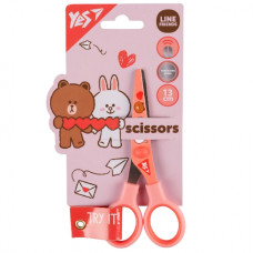 ножиці YES дитячі 13см. з принтом на лезі на бліст. "Line Friends"  480441  (12/360)
