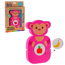 дерев`яна іграшка Kids hits мавпочка 4 деталі в кор. 18,5х27,9х3см.  КН20/002  (40)