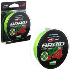 шнур Flagman Squadron Flow Feeder Braid X4 Fluo Green 150м. 0,12мм.  SQFLB150-012