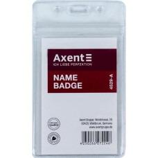 бейдж Axent вертикальний 54х82мм., замок zip lock, прозорий  4529-А  (10/100/2000)
