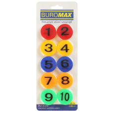 комплект магнітів Buromax Цифри 10шт./30мм.  ВМ.0034  (24/288)