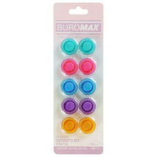комплект магнітів Buromax Пастель 10шт./20мм.  ВМ.0035  (24/288)