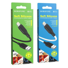 кабель Borofone USB to Lightning silicone 1м. 2,4A  BX42