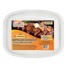 форма для выпечки с керамич. покрытием 26х20,5х3см.  МН-0397  (24)