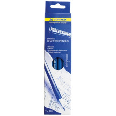 олівець чорнографітний Buromax Professional набір 12шт. різн. тверд., шестигр.  ВМ.8565  (12/240)
