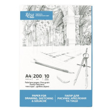 папка для рисунку та креслення ROSA Studio А4/10арк., 200гр./м2, дрібне зерно  16921012