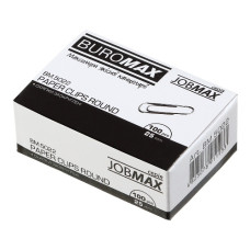 скріпки Buromax  25мм. 100шт. оцинков. овальні  ВМ.5022  (10/500)