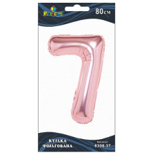 кулька-цифра фольгована Pelican  80см. рожеве золото "7"  830837  (5/20)