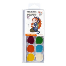 фарби акварельні ROSA Kids "Cats with a Girl" 12кол. без пензлика  301204