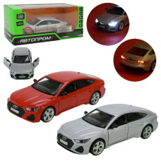 машинка Автопром мет. 14см. Audi RS 7 Sportbac св., звук, відч. двері, в кор. 18х9х9см.  68476  (48)