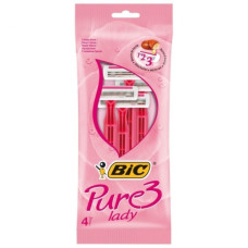 станок для гоління BIC Pure 3 Lady (рожевий) набір 4шт., ціна за набір  (20)