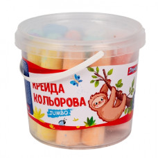 крейда кольорова 1 Вересня JUMBO 16шт. у відрі "Zoo Land"  400480  (10)
