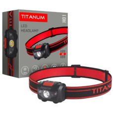 ліхтарик налобний Titanum 100Lm 6500K з червоним світлом на 3 батар.ААА  TLF-H01  (1/40)