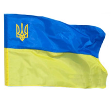 прапор України 140х90см. поліестер з тризубом  782009  (1/10/200)