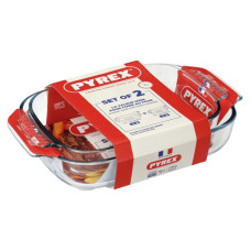 набір форм Pyrex Classic 2шт. скляних прямокутних 35х23см. + 30х19см.  913S609/8045