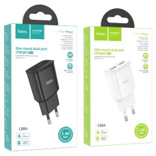 зарядний пристрій Hoco Star round на 2 USB  C88A