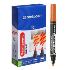 маркер Centropen 8566 круглий товстий помаранчевий 2,5мм.  (10/200)