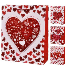 пакет подар. паперовий 30х41.5х12см. "Love You 3D"  R98493-L  (12/360)