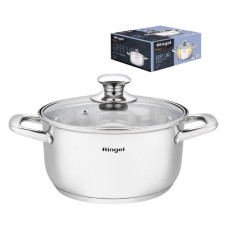 каструля Ringel Grey Line нержав. з кришкою 18см. 2,3л.  RG-2022-18