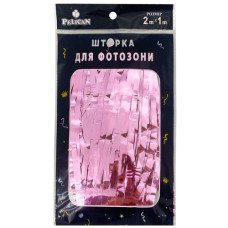 шторка для фотозони Pelican 1х2м. "Глянцева фольга" рожева  872106  (10/300)