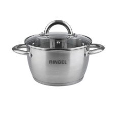 каструля Ringel Bonn нержав. зі скляною кришкою 18см. 2,6л.  RG-2003-18