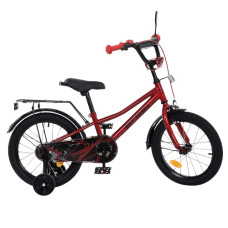 велосипед 18" PROFI Prime, SKD75, ліхтар, багажник, дод. кол., червоний  МВ 18011  (1)