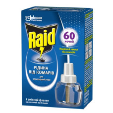 рідина від комарів Raid для електрофумігатора 44мл. 60ночей