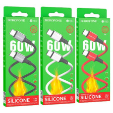 кабель Borofone Famous silicone Type-C to Type-C 1м. 60W  BX83