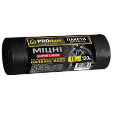 пакети для сміття Prodom 120л./10шт. міцні  25203  (30)