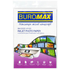 фотопапір Buromax глянцевий А4/230гр./100арк.  ВМ.2220-6100  (12)