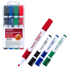 набір маркерів для магнітних дошок Axent Whiteboard Comfort Grip 4кол. 2мм.  2552-40-А  (12/144)