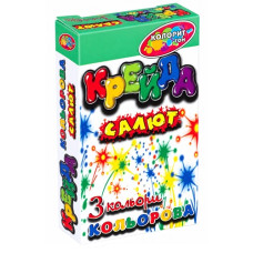 крейда кольорова Колорит  "Салют" для асфальту  3кол. квадр. 16х16х80мм.  А-103  (48/144)
