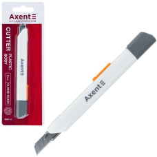 ніж канц. Axent  9мм., пласт. корпус, мет. напр., закрите лезо  6607-А  (24/288)