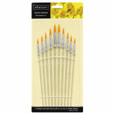 набір пензликів Artist brushes нейлон кругл. 12шт.  К1356  (12/144)