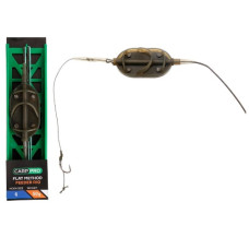 готове оснащення на лідкорі Carp Pro Flat Method Feeder №6 50гр.  CP18103-50