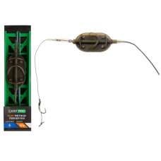 готове оснащення на лідкорі Carp Pro Flat Method Feeder №6 60гр.  CP18103-60