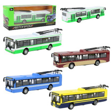 тролейбус Автопром 1:72 в кор. 20х6х8см.  6407ABCD  (24/96)