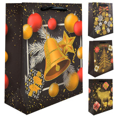пакет подар. новорічний паперовий "Cristmas bell" 72х50х18см.  TL00067-XXL/TL00064-XXL  (12/168)