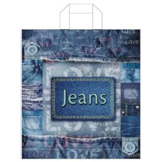 пакет з петлевою ручкою 40х43см. Jeans Love (серія діор)  (50/500)