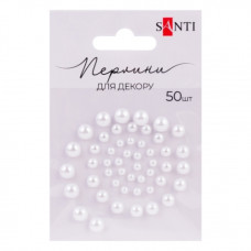 перлини Santi самоклеючі білі 50шт./бліст.  952644