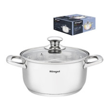 каструля Ringel Grey Line нержав. з кришкою 16см. 1.6л.  RG-2022-16