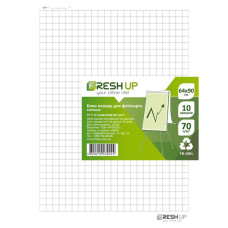 блок паперу для фліпчартів Fresh клітинка 10арк. 64х90см. в поліет. пакеті   FR-10KL  (1/5)