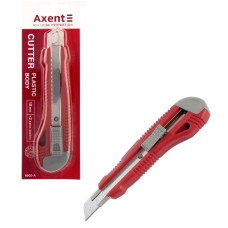ніж канц. Axent 18мм., пласт. корпус, мет. направляючі, авто-фіксатор  6602-А  (12/144)