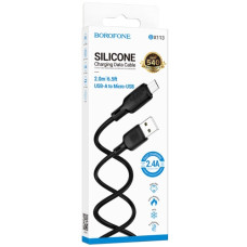 кабель Borofone Lenny silicone USB to micro 2м.  BX113