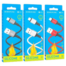 кабель Borofone Famous silicone USB to Lightning 1м. 2,4A  BX83
